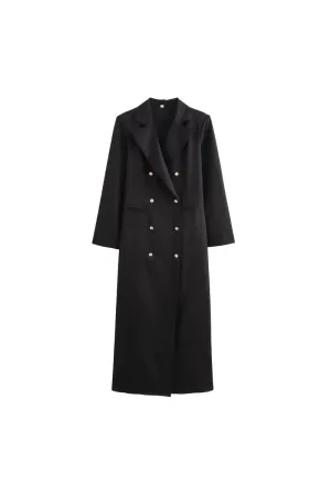 ' Daci ' Trendy Double-Breasted Long Coat