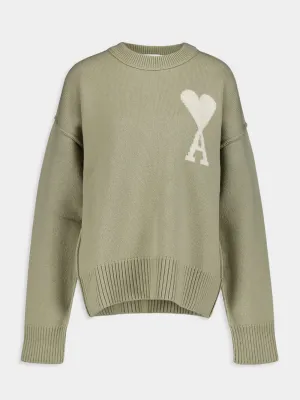 Ami De Coeur Green Wool Jumper