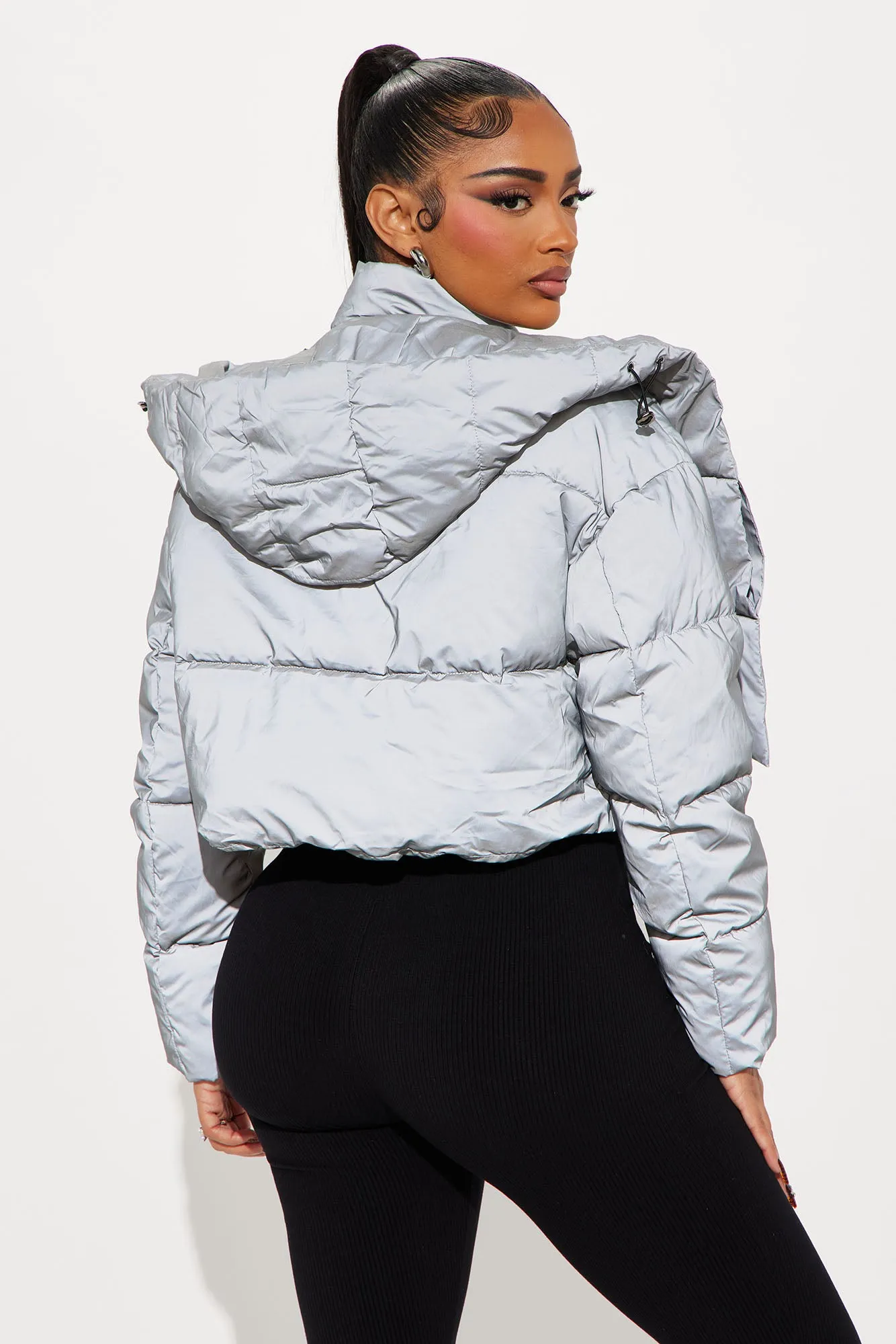 Ask Me Tomorrow Reflective Puffer - Silver