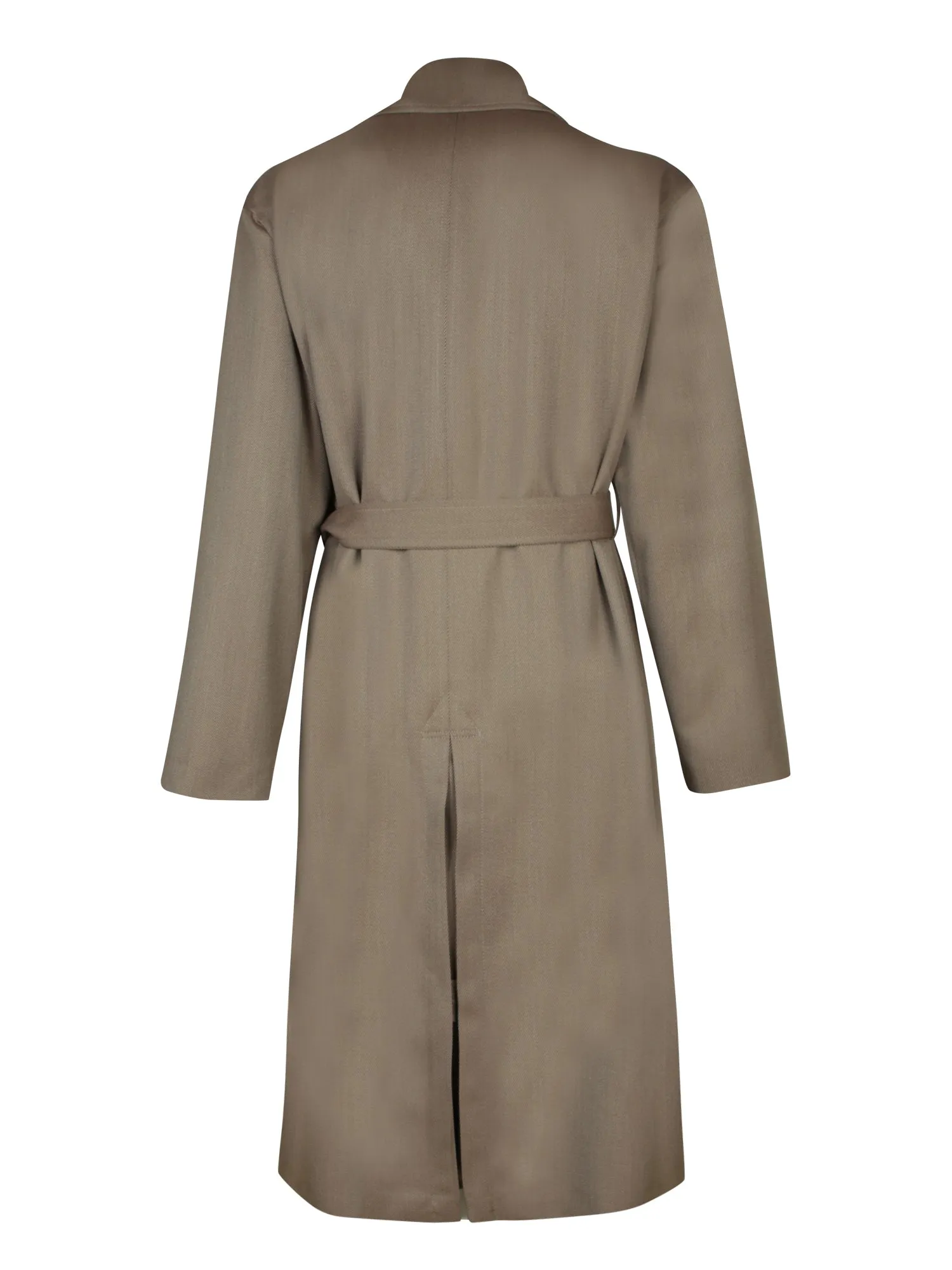 Beige Wool Trench Coat