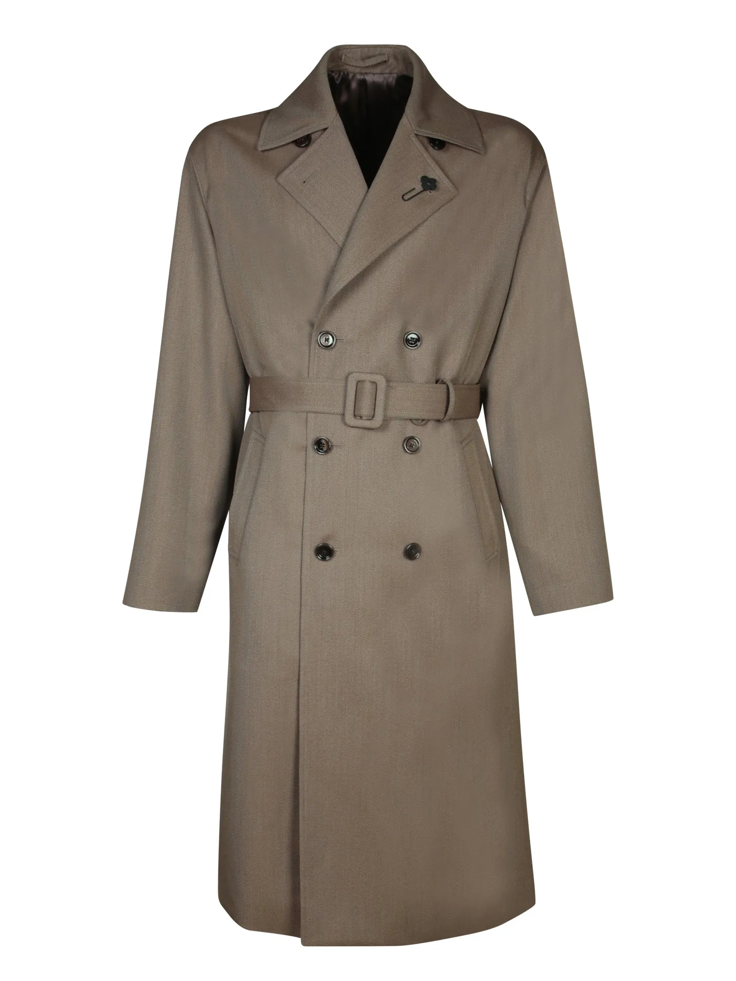 Beige Wool Trench Coat