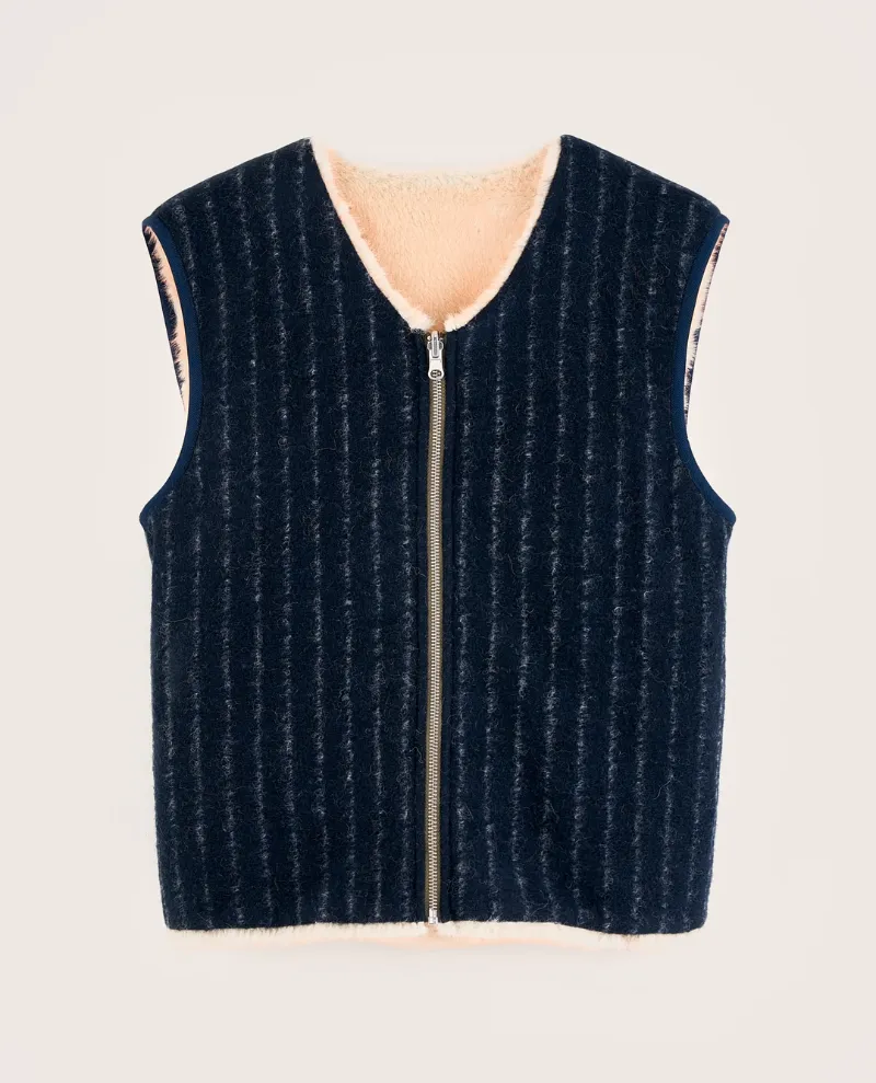 Bellerose Hess Stripe Reversible Gilet