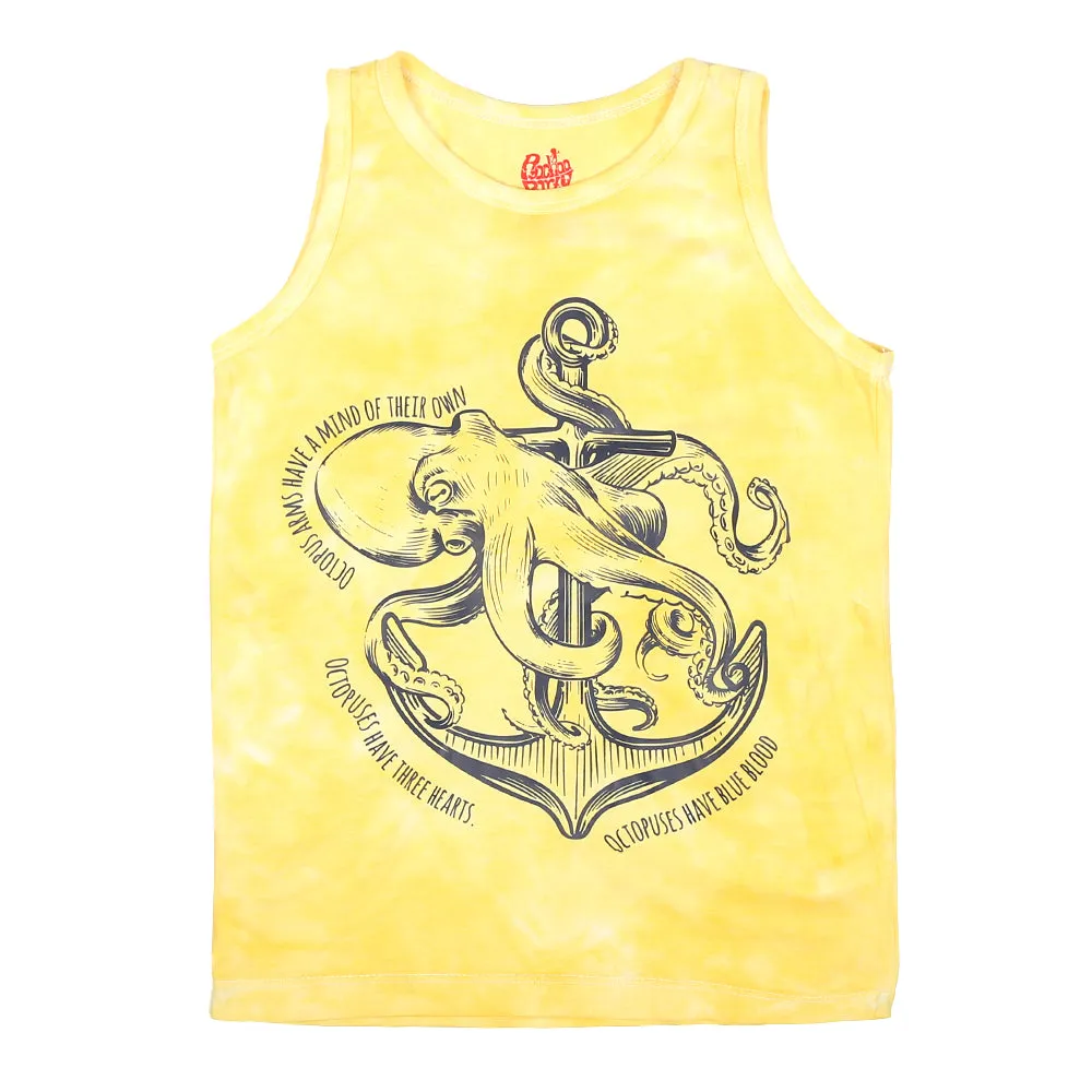 Boys Sando Octopus-Yellow