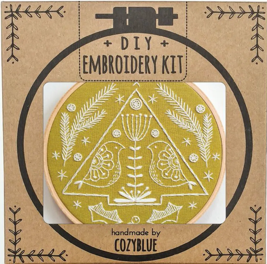 Cozy Blue Embroidery Kits, assorted designs