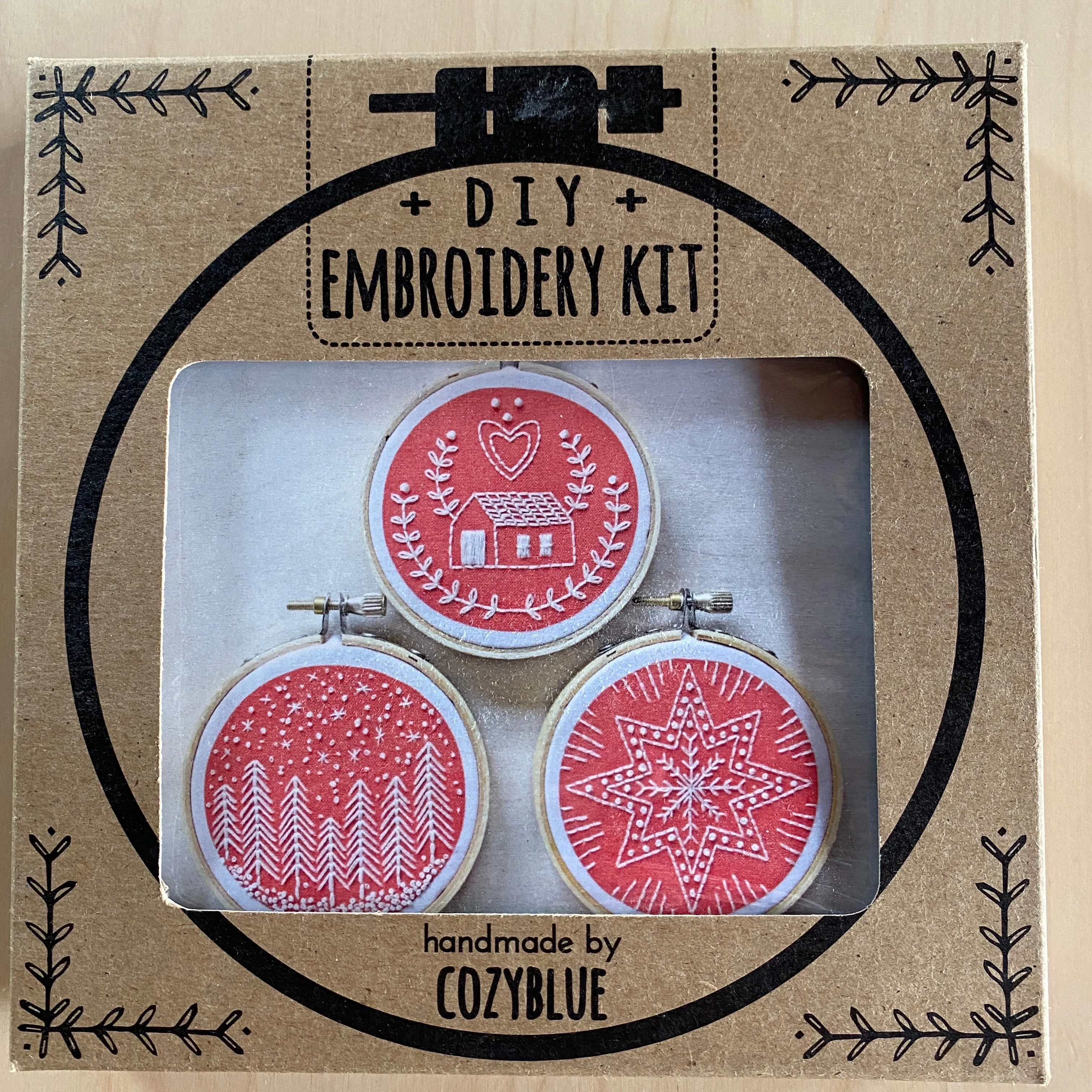 Cozy Blue Embroidery Kits, assorted designs