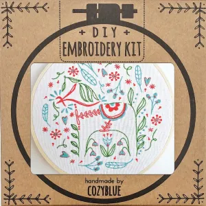 Cozy Blue Embroidery Kits, assorted designs