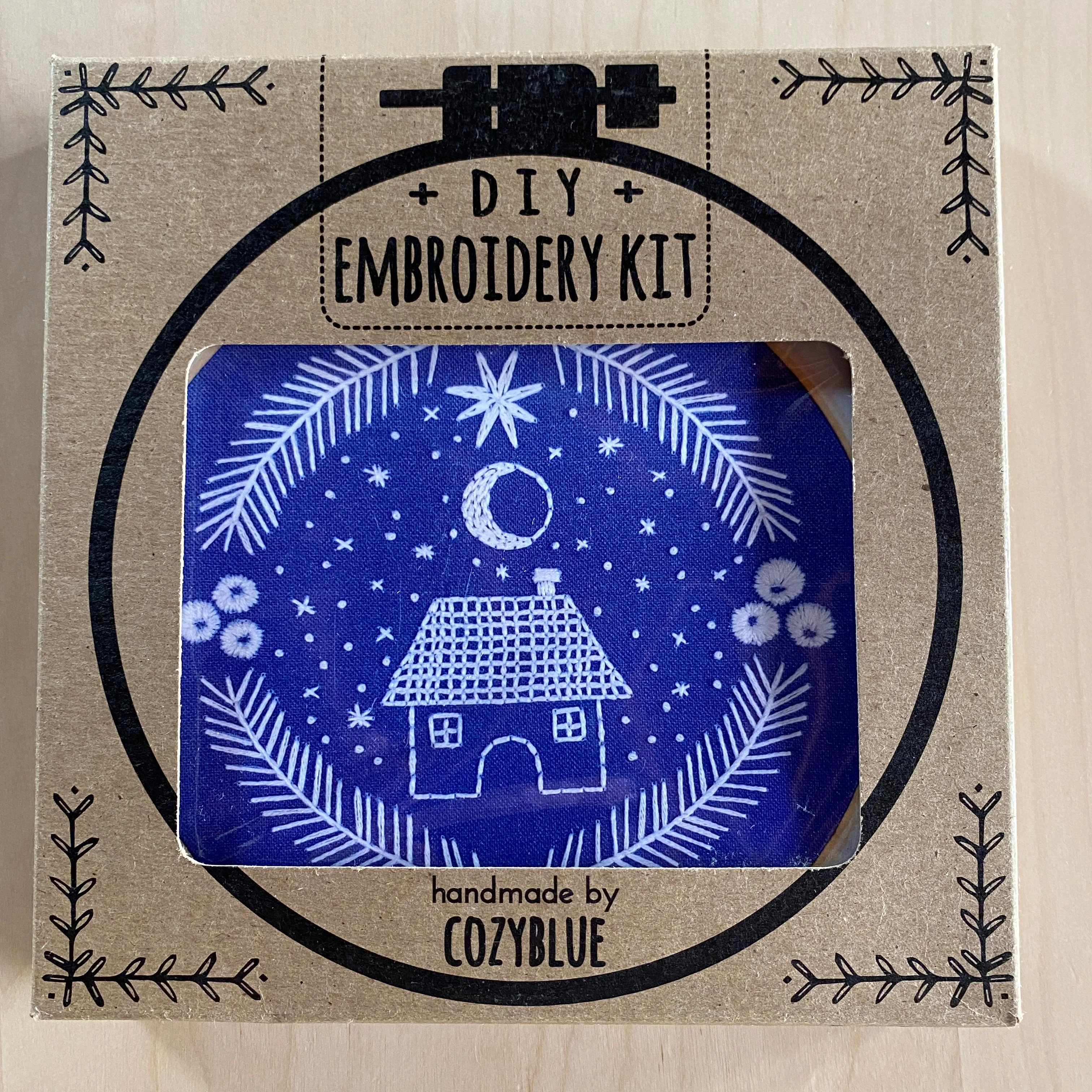 Cozy Blue Embroidery Kits, assorted designs