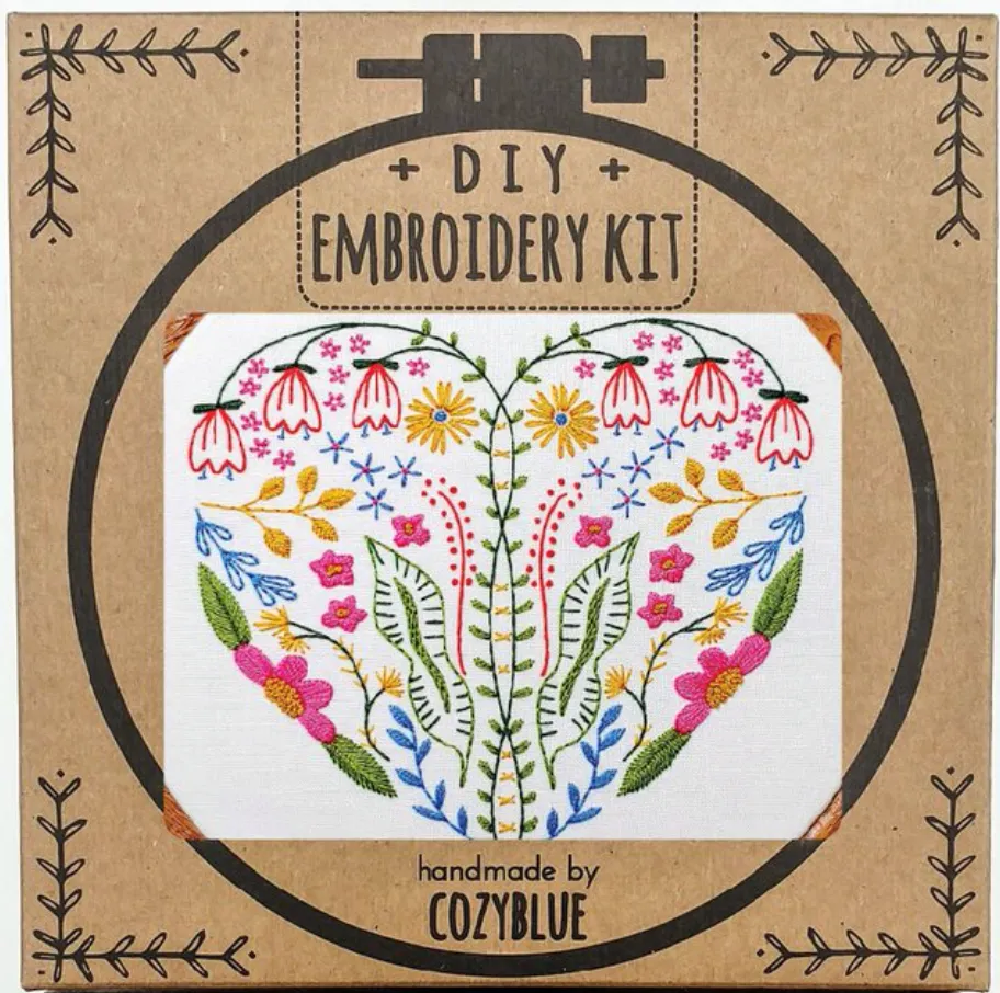 Cozy Blue Embroidery Kits, assorted designs