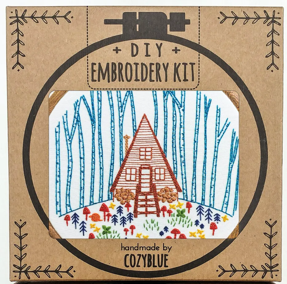 Cozy Blue Embroidery Kits, assorted designs