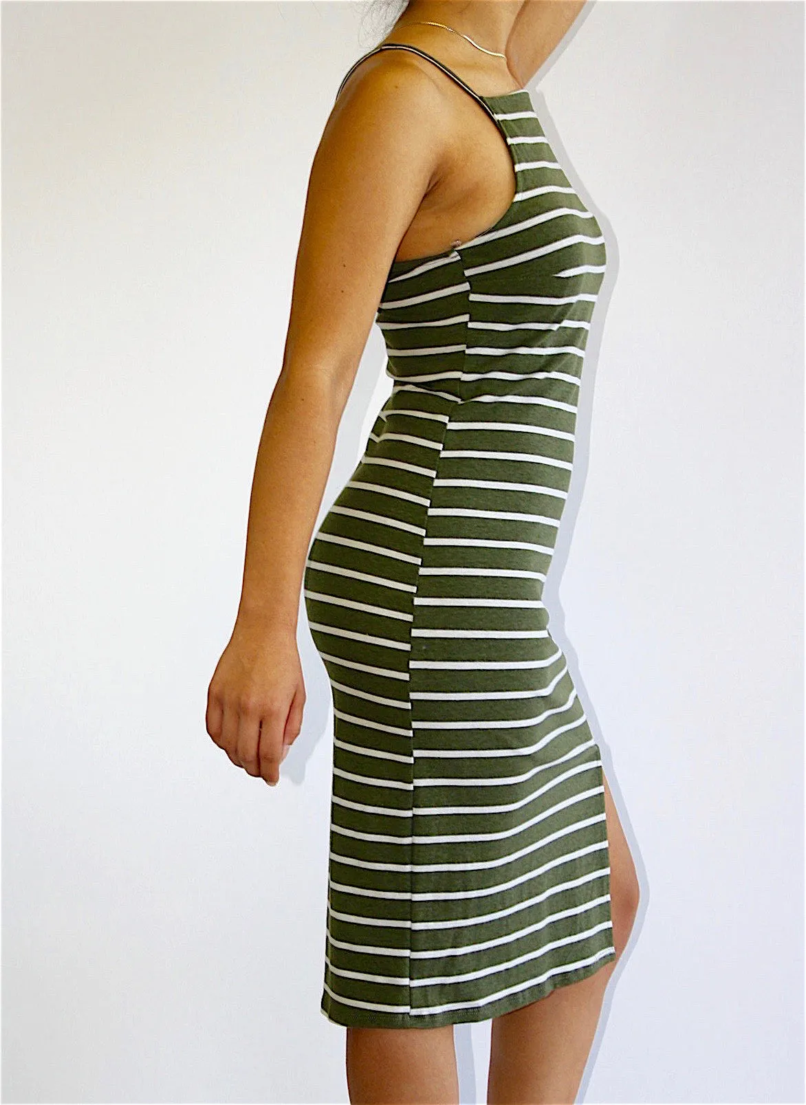 Green Striped Dress