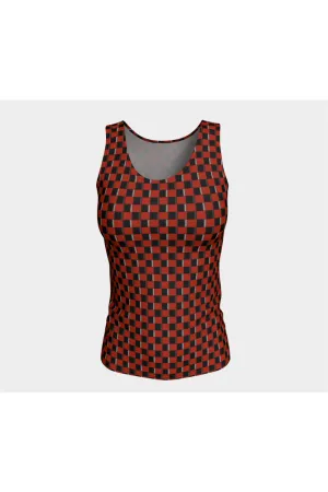 Grid Fitted Tank Top