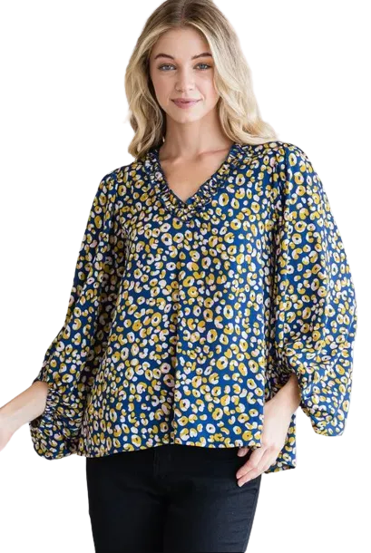 Hillary Navy Top - Medium