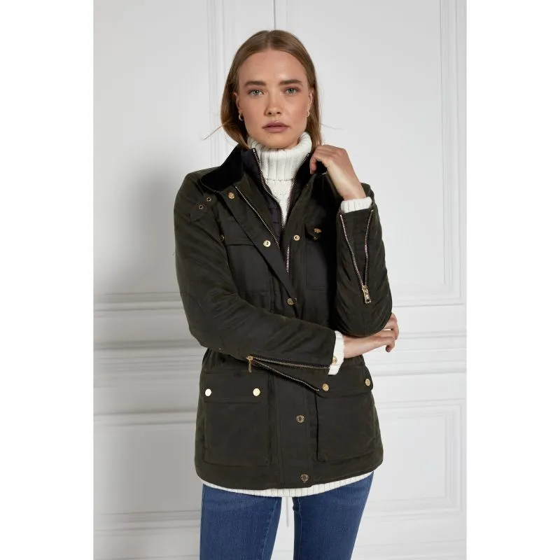 Holland Cooper Wax Ladies Field Jacket - Dark Olive