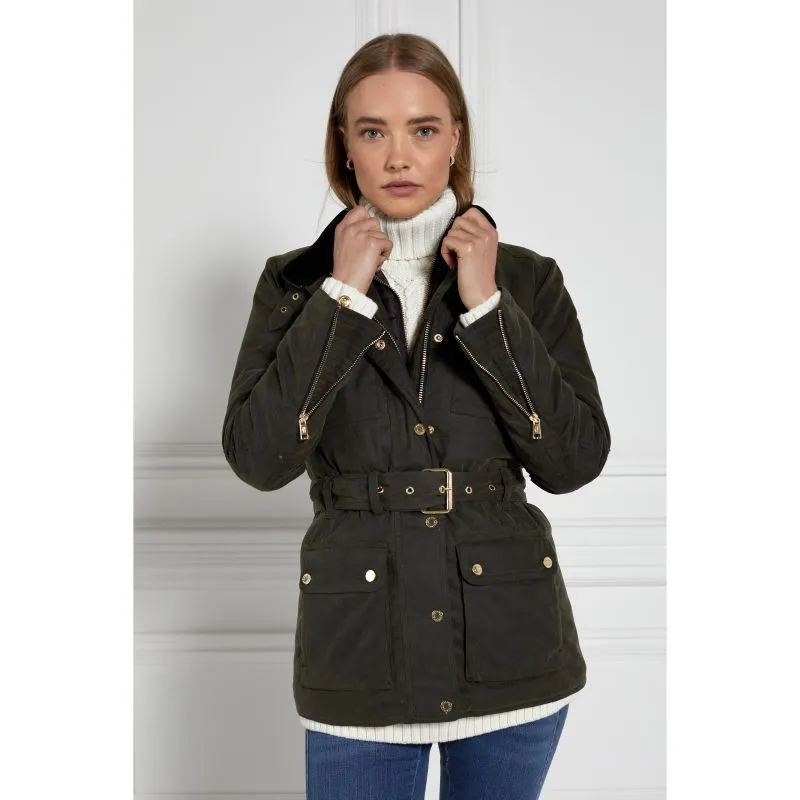 Holland Cooper Wax Ladies Field Jacket - Dark Olive