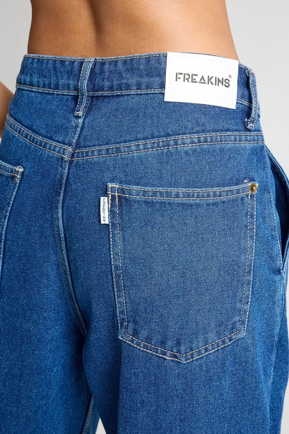 Indigo Blue Utility Pocket Cargo Denim Jeans