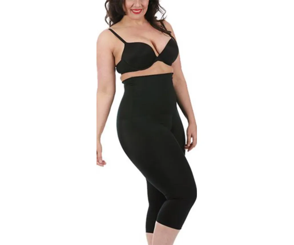 InstantFigure Plus Size Hi-Waist Double Control Capri Leggings WPL017C