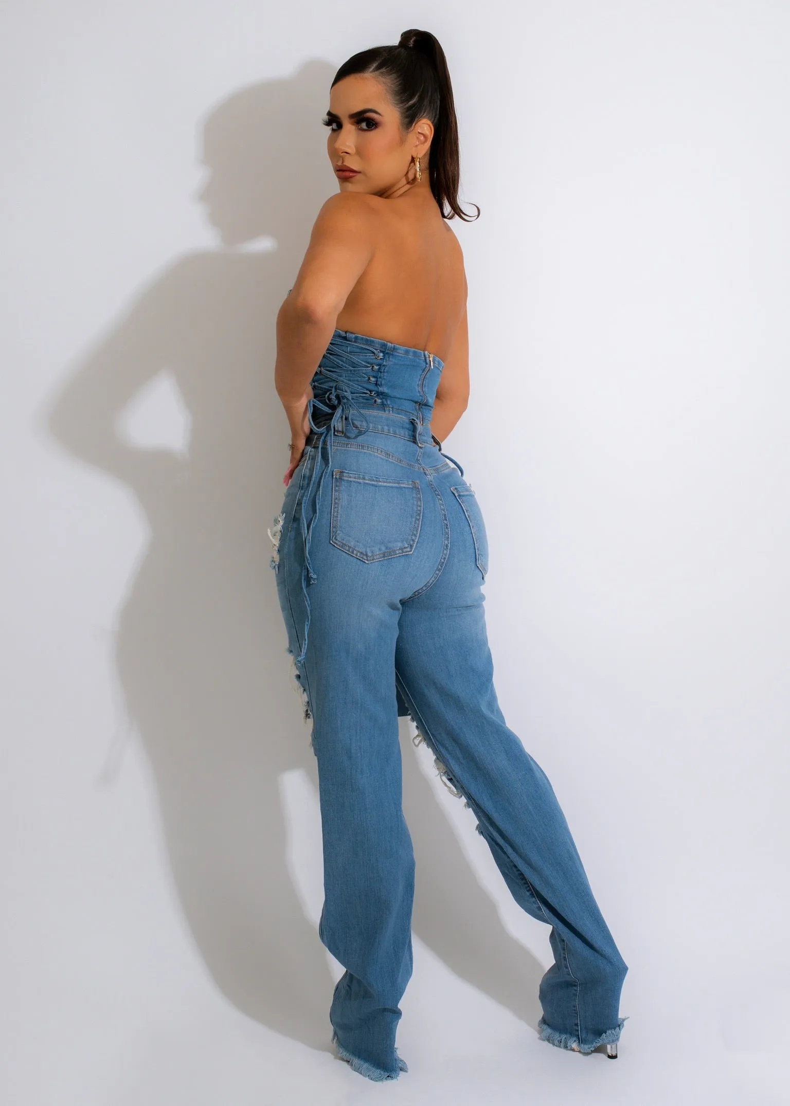 It Girl Denim Corset Top