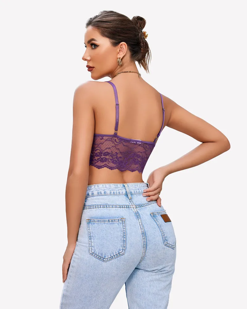 Lace Bustier Tops Cami Crop Top