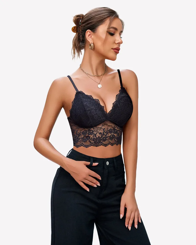 Lace Bustier Tops Cami Crop Top