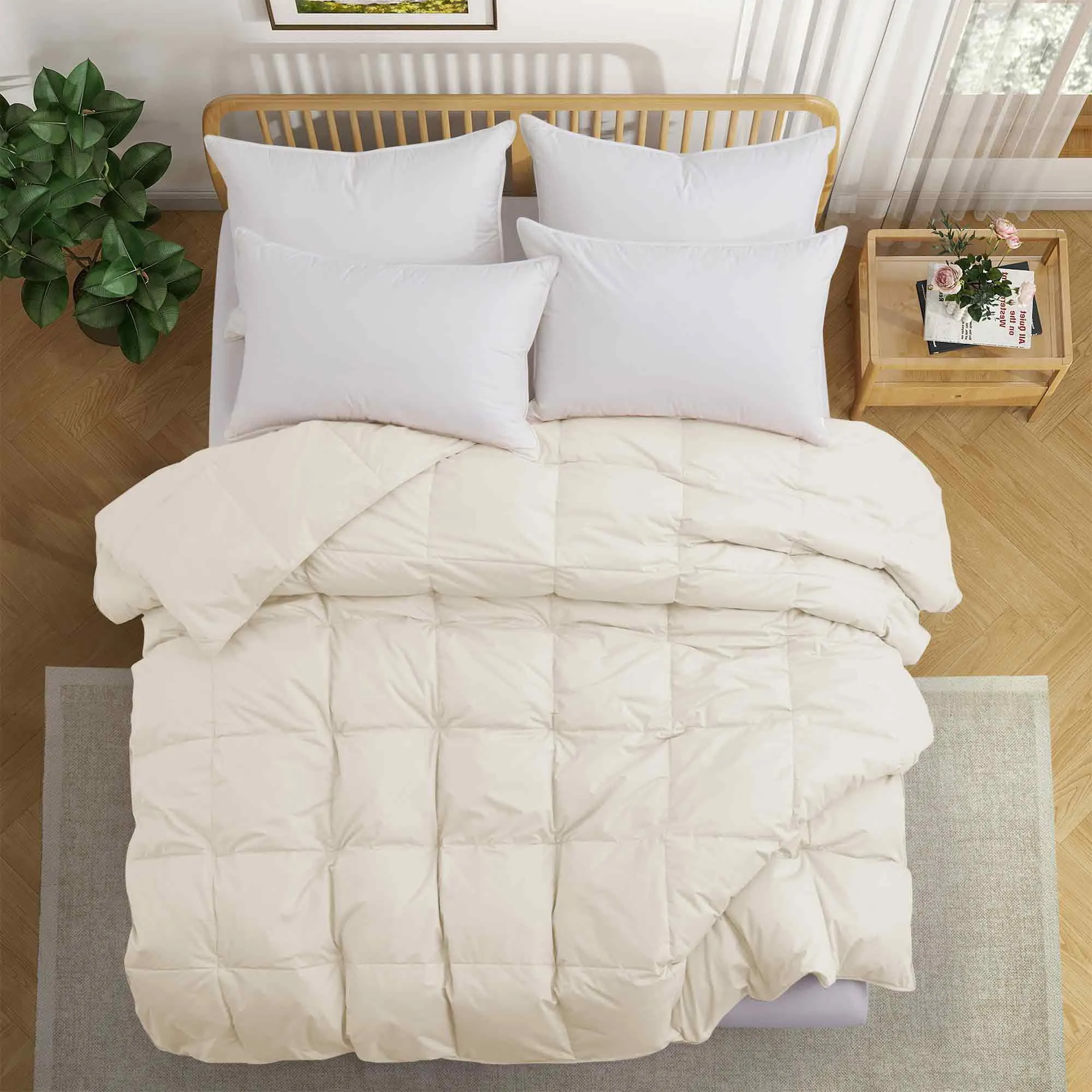 Lightweight Organic Cotton Feather Down Comforter