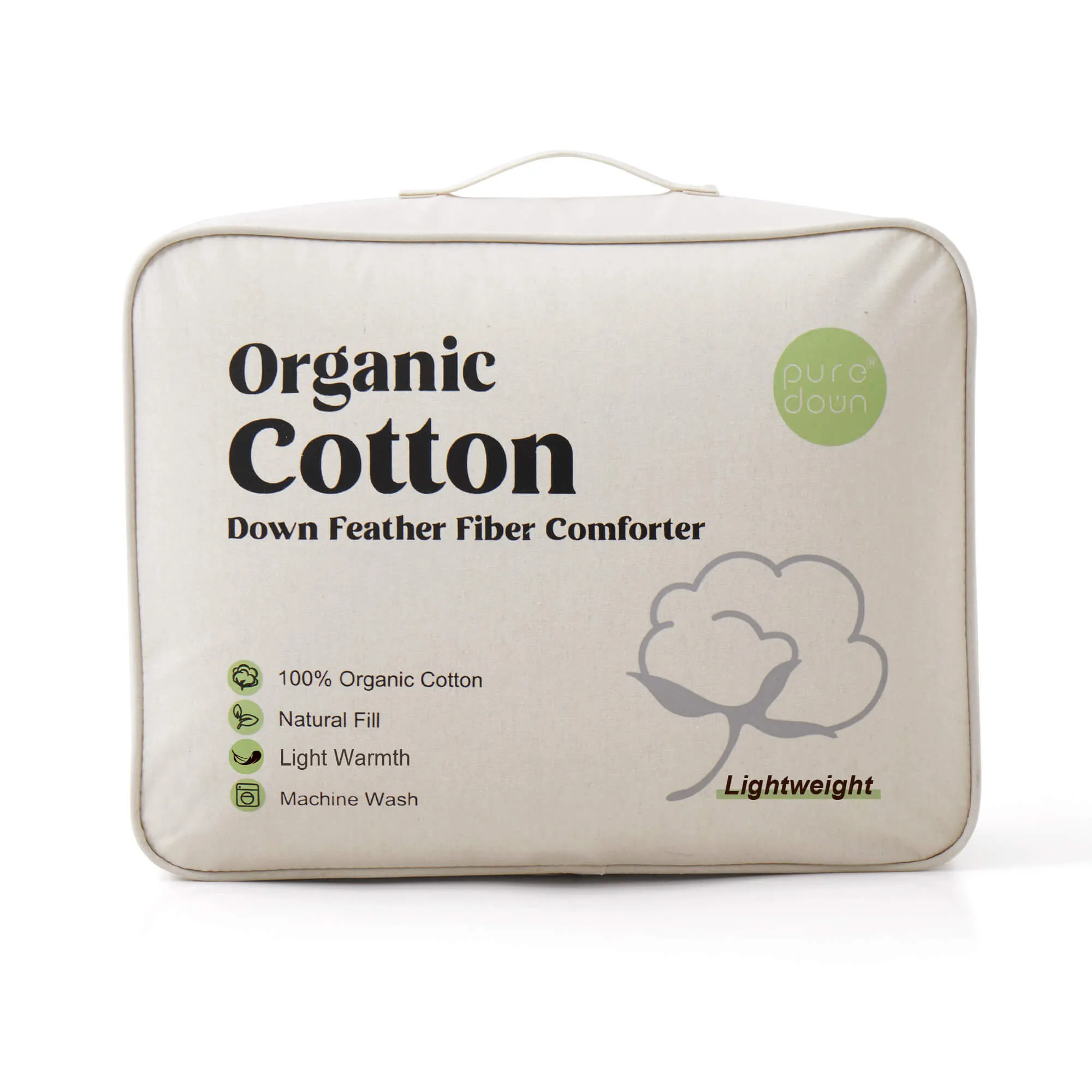 Lightweight Organic Cotton Feather Down Comforter