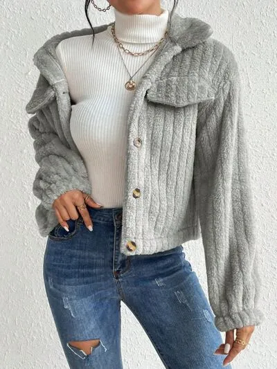 London Hot Fuzzy Button Up Jacket | 9 Colors