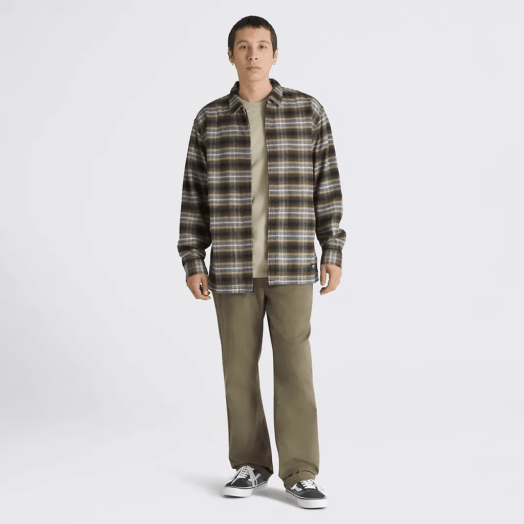 Montwood zip flannel shirt - Black / Sepia