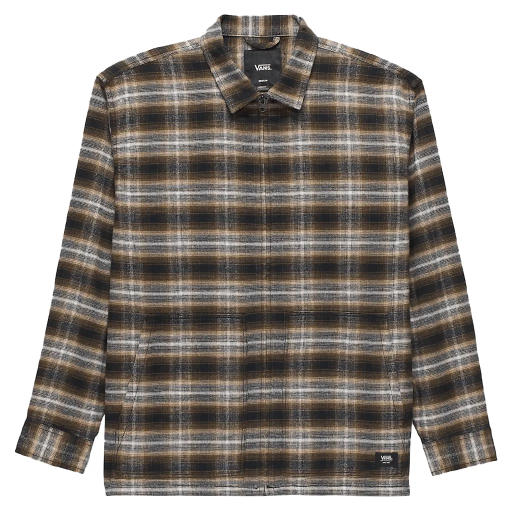 Montwood zip flannel shirt - Black / Sepia