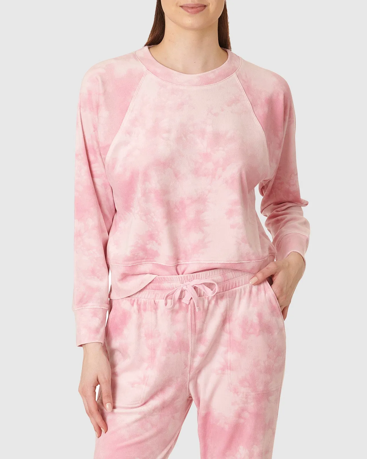 Pink Tie Dye Lush Velvet PJ Set