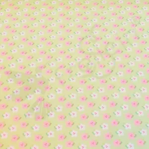 Remnant 16-inch - Cotton Jersey - Flowers - Green