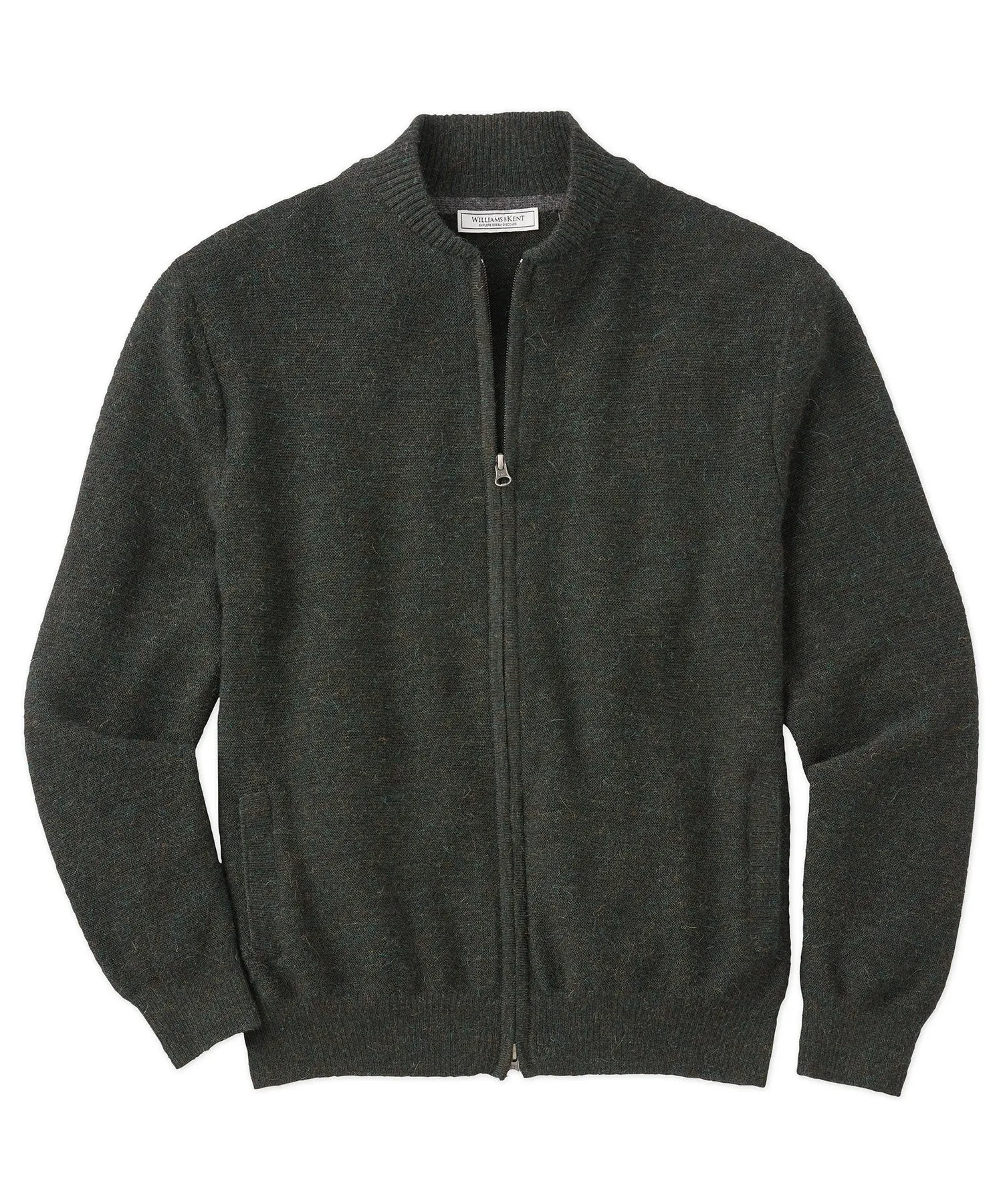 Royal Alpaca Links Stitch Zip Cardigan Bomber