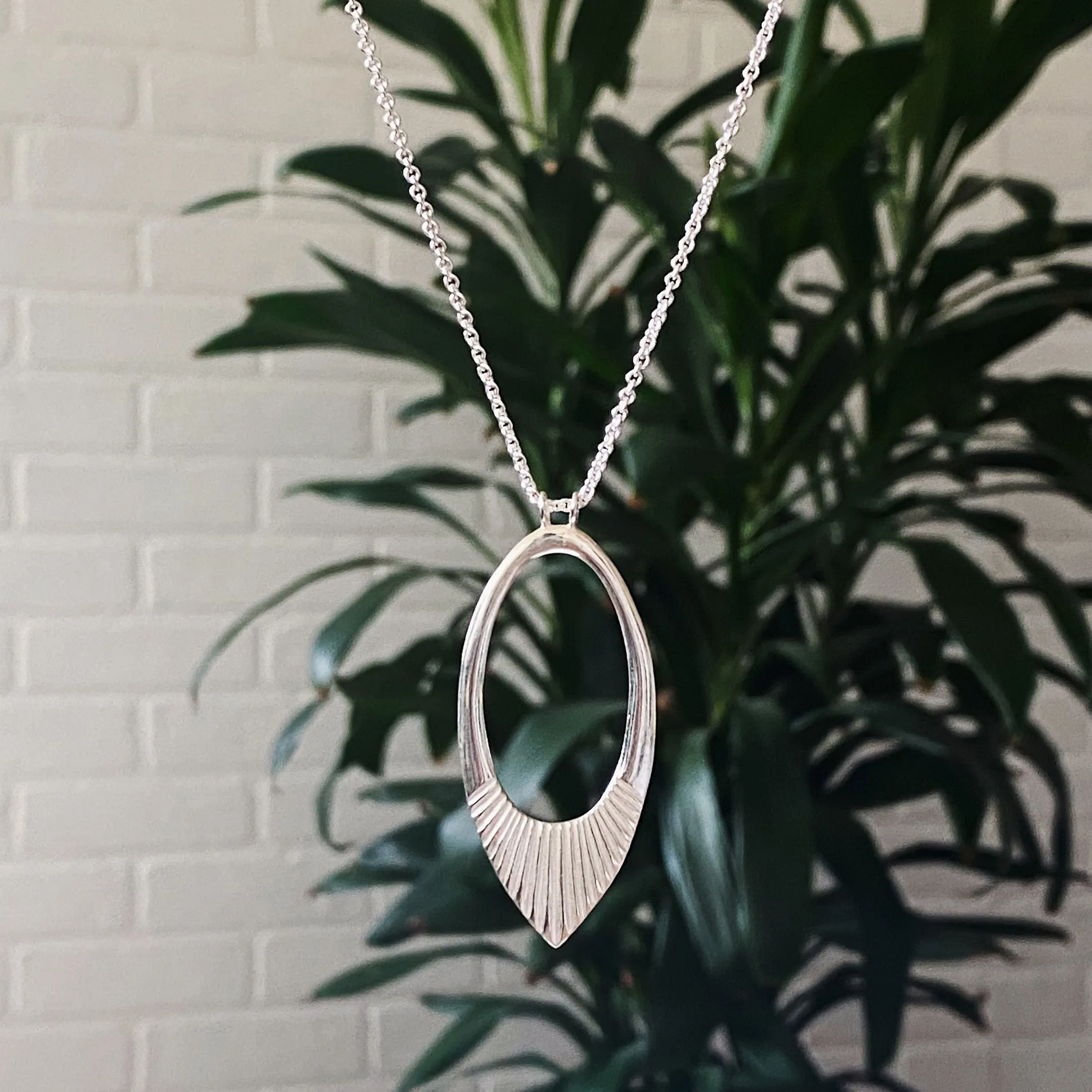 Silver Large Helios Necklace