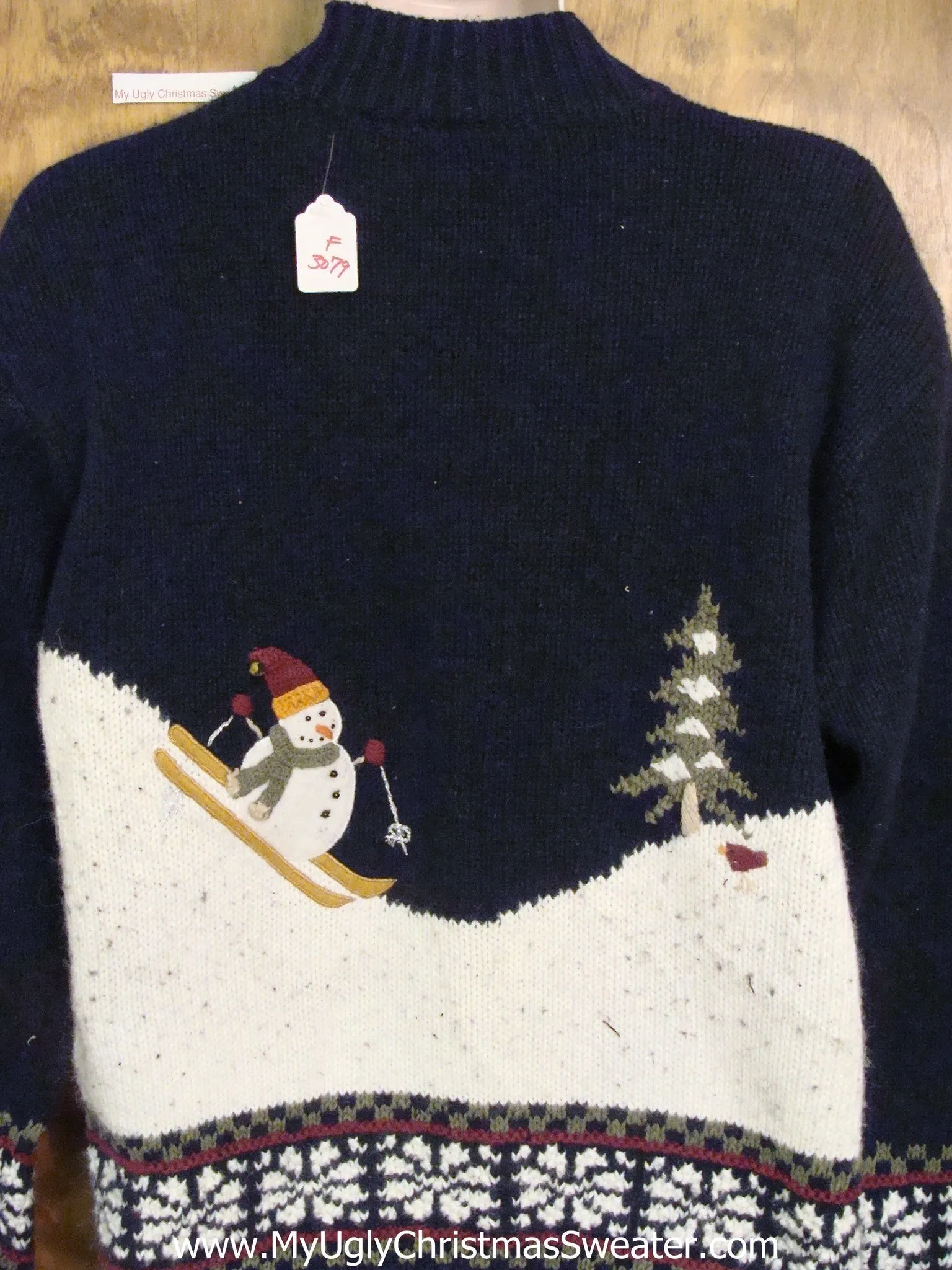 Skiing Snowmen Funny Ugly Christmas Sweaters