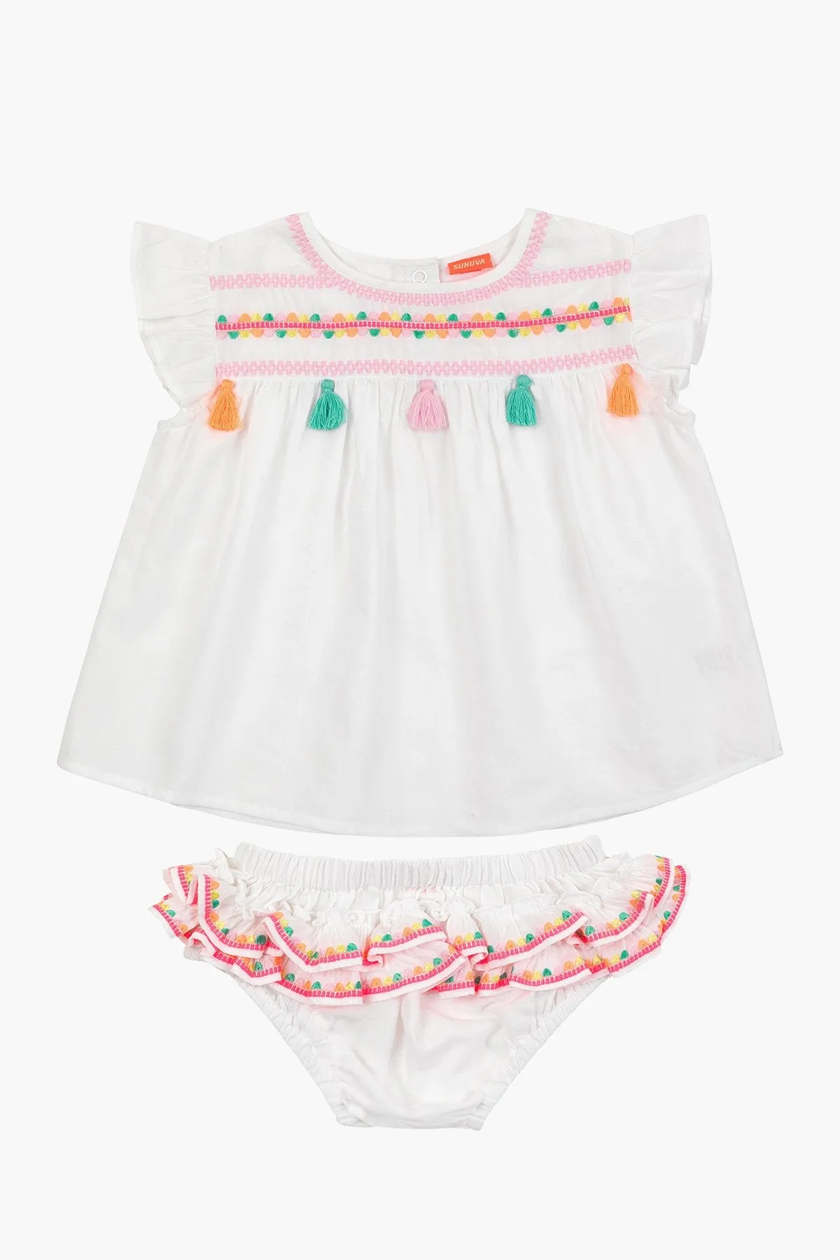 Sunuva Embroidered Baby Girls Set (Size 6/12M left)