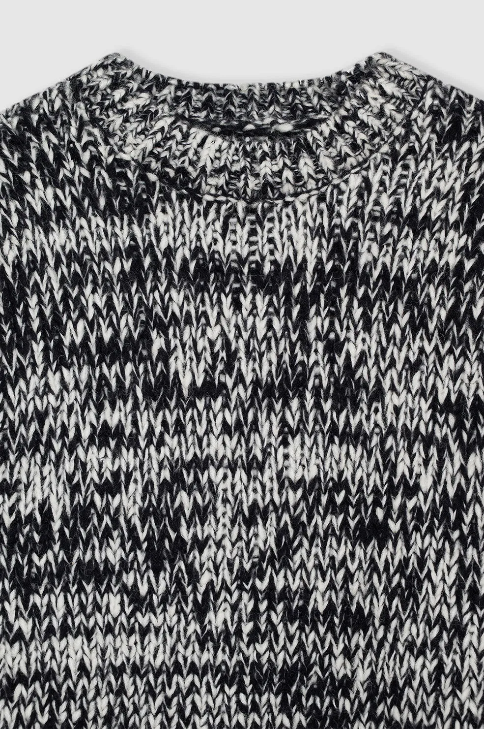 Sydney Crew Sweater in Black and White