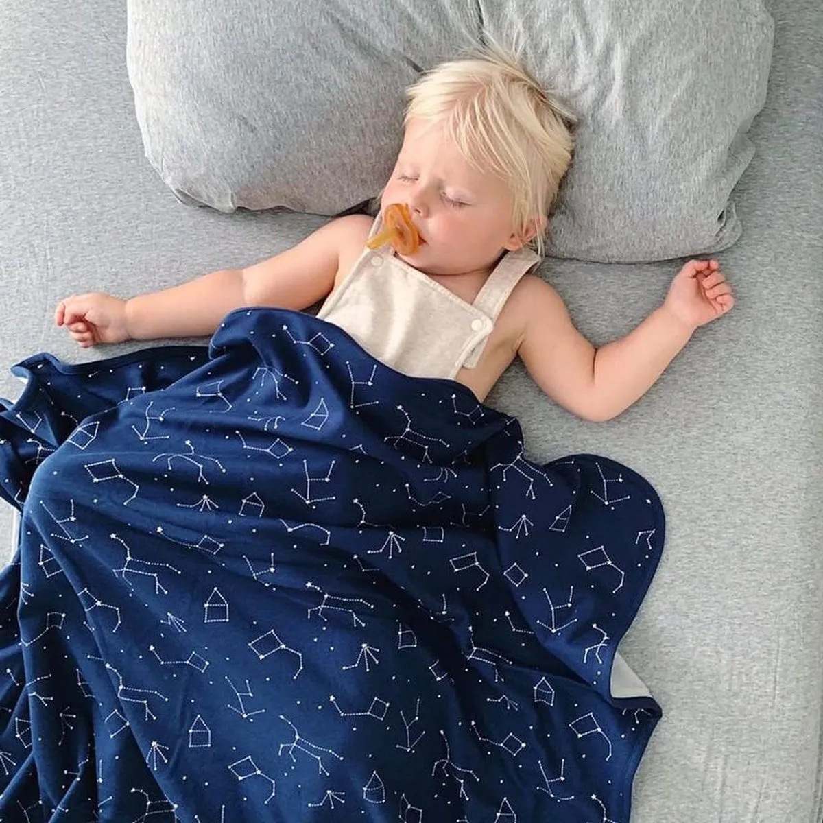 Toddler Blanket, 4 Season® Merino Wool & Organic Cotton Blanket, 52.5" x 40", Night Sky™