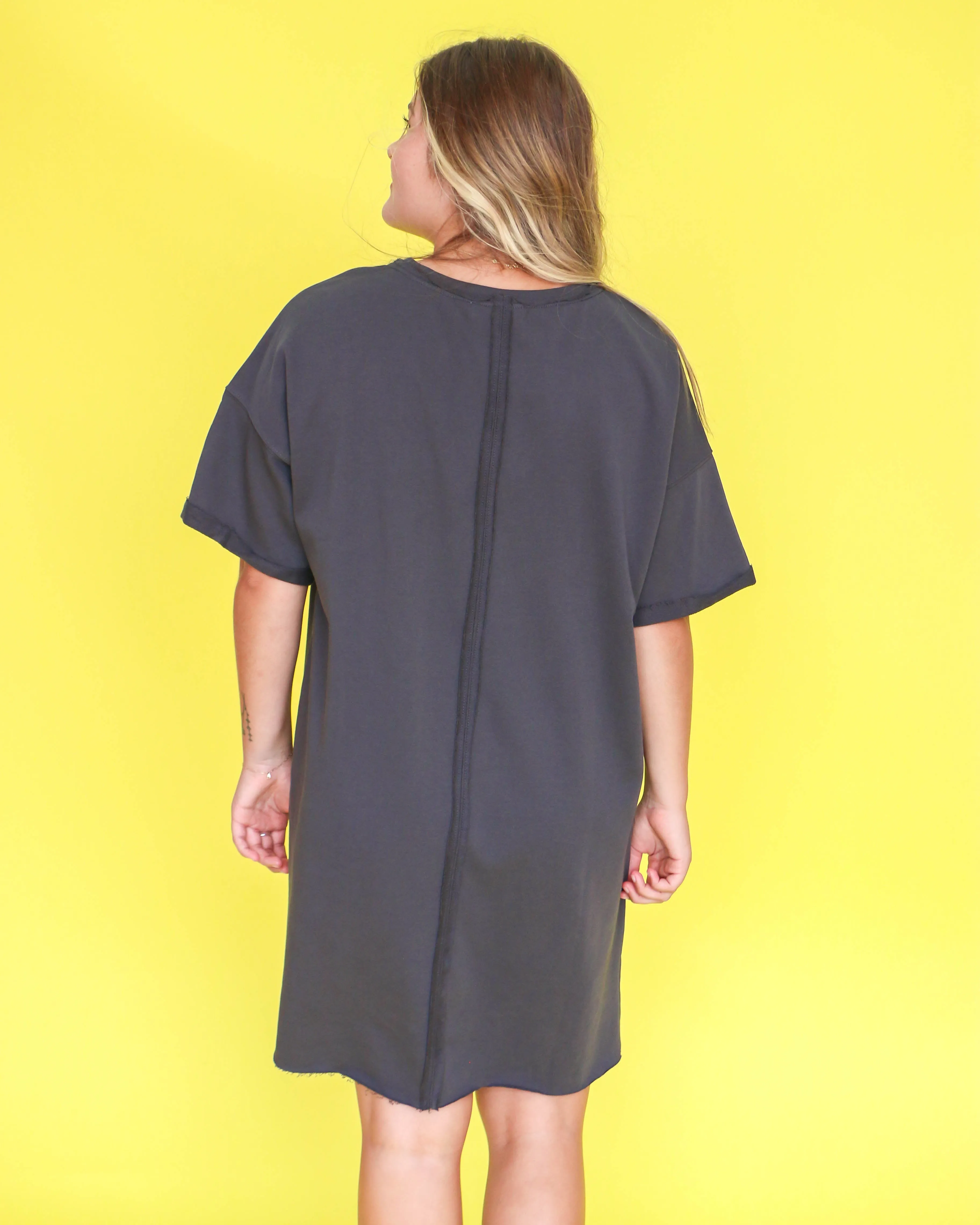 TOUCH DOWN Charcoal Dress