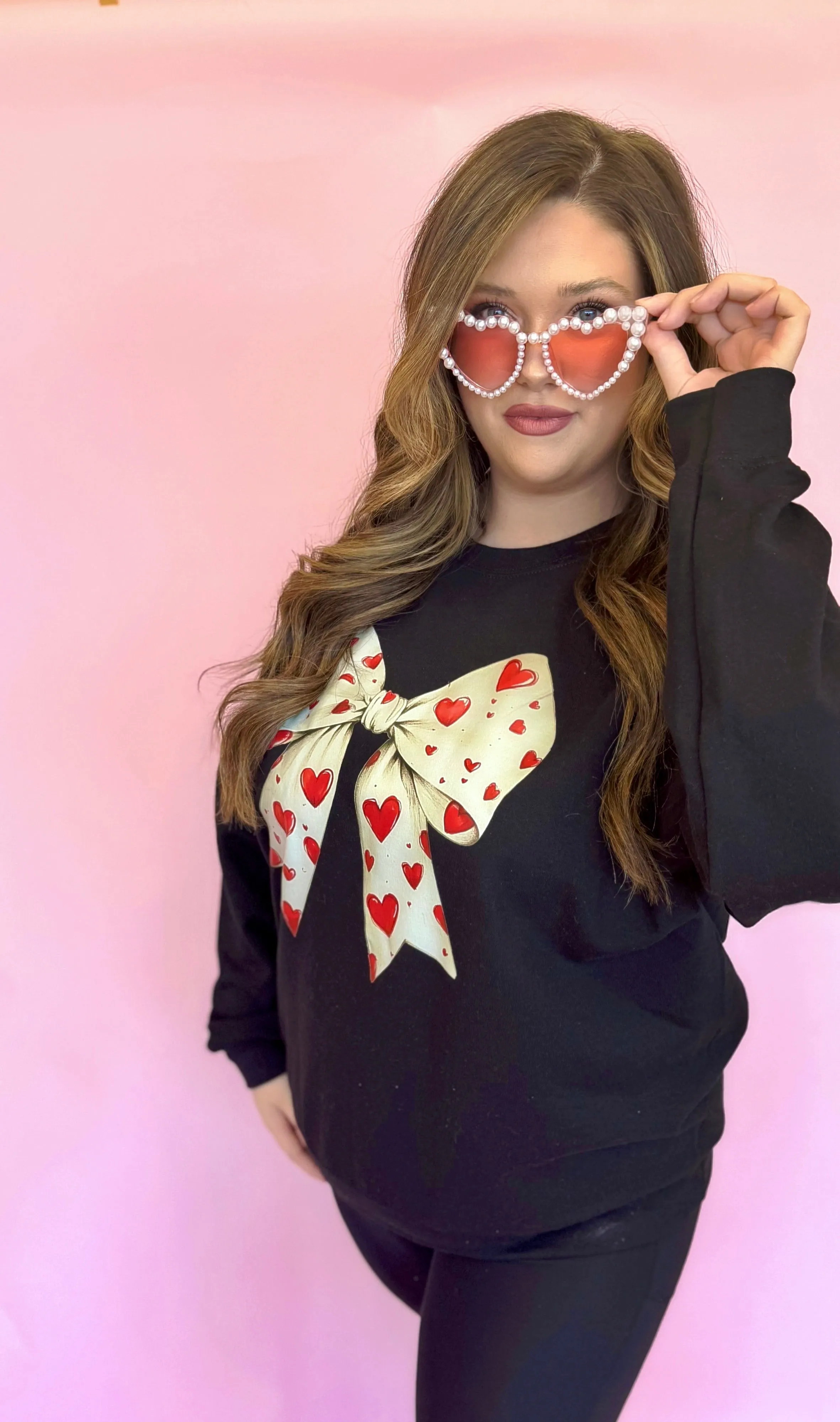 Valentine's Bow Crewneck