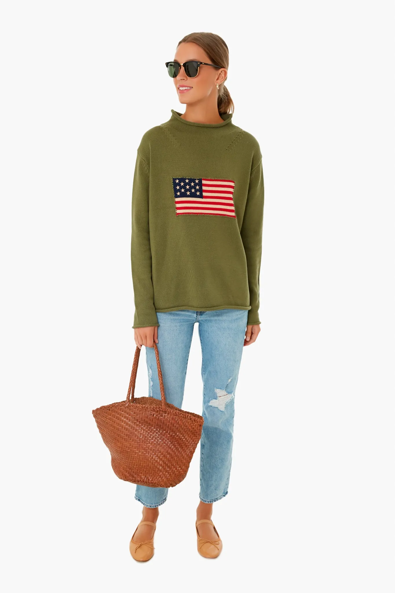 Vintage Green Americana Sweater