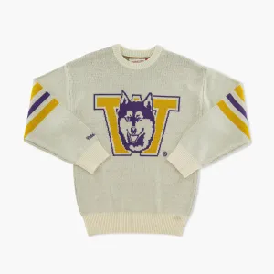 Washington Huskies Retro Oatmeal Wool Sweater