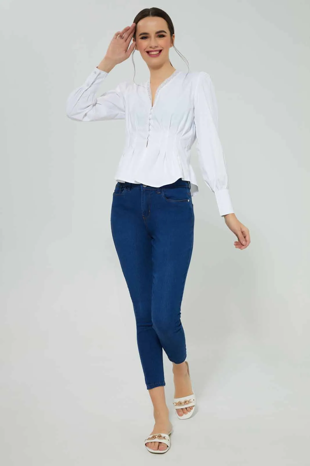 Women Navy Skinny Jean