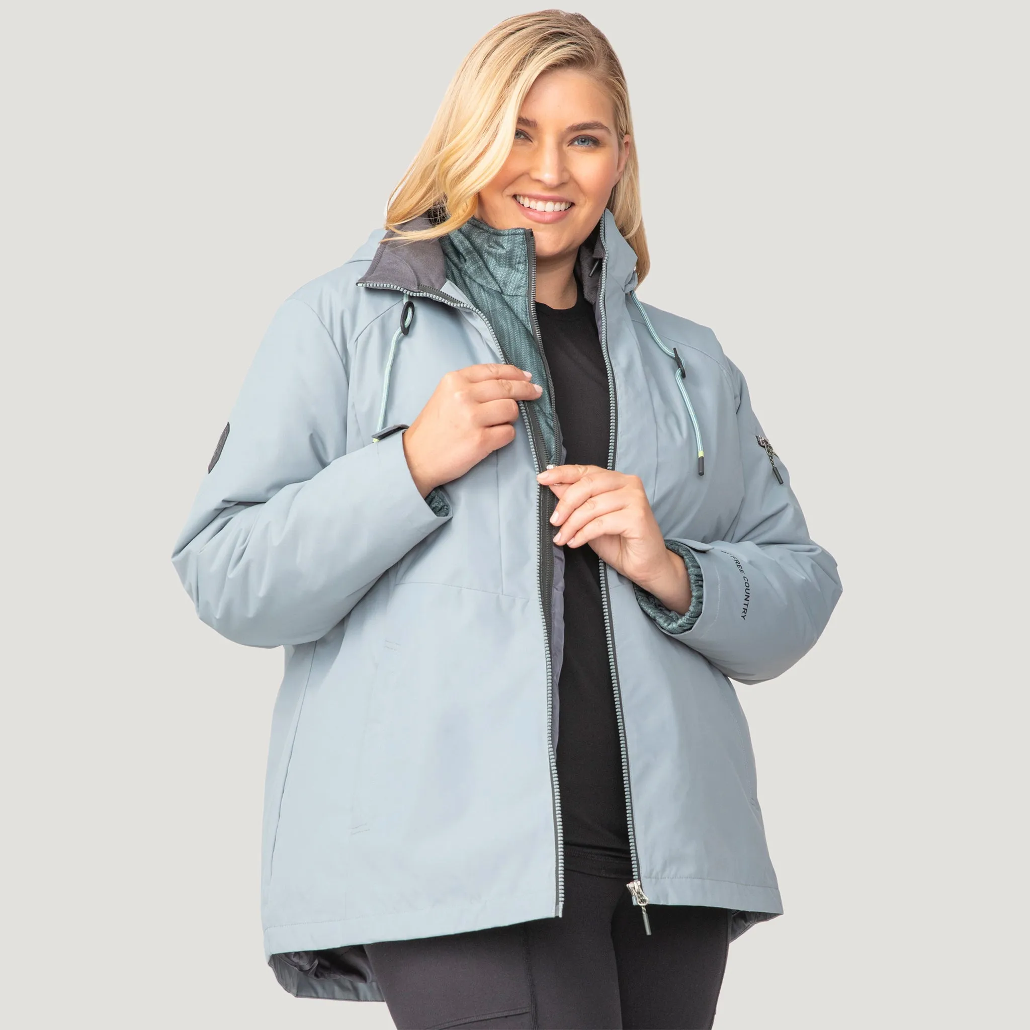 Women's Plus Size Back of Bell 3-in-1 Systems Jacket