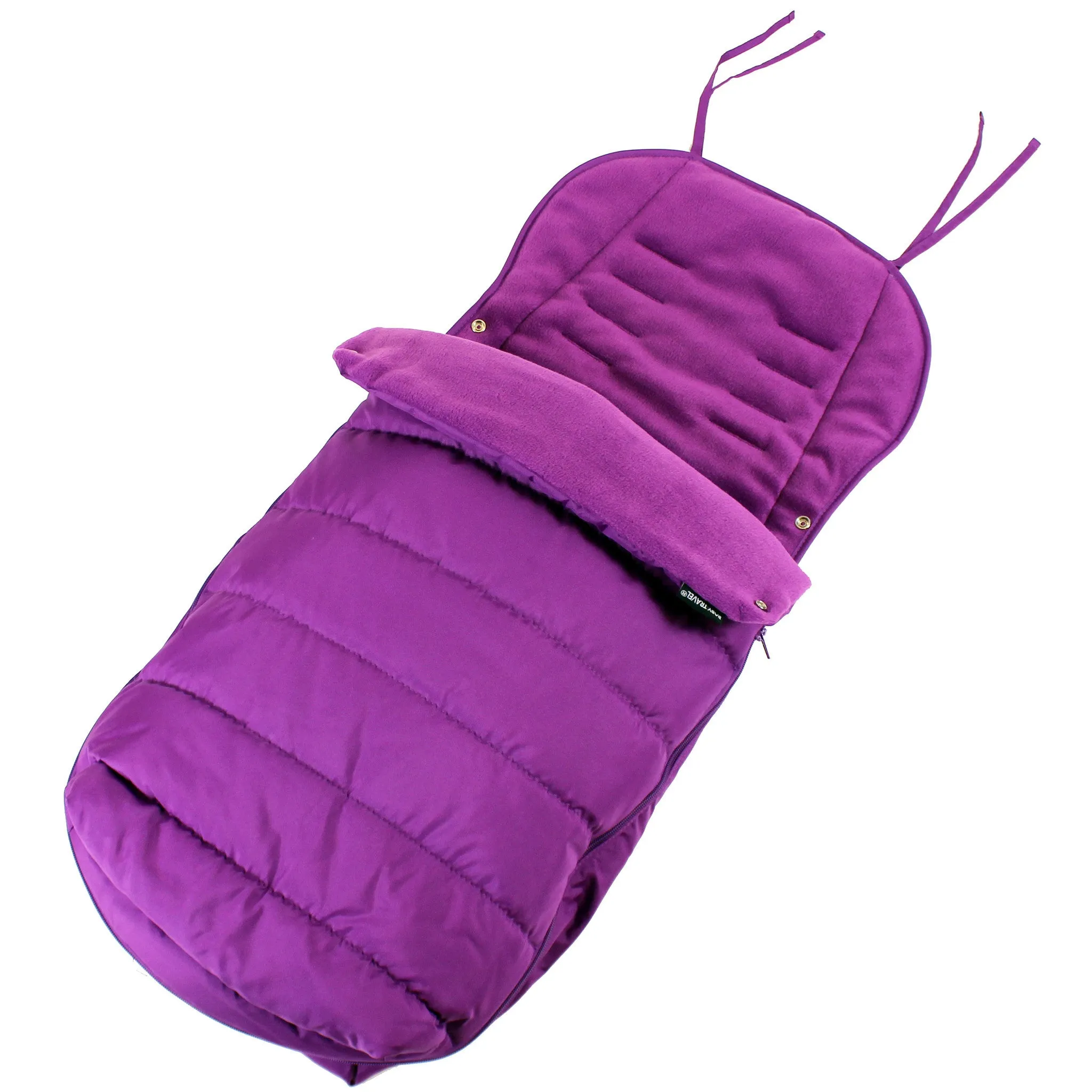 XXL Large Luxury Foot-muff And Liner For Maclaren Techno XT - Plum (Purple)