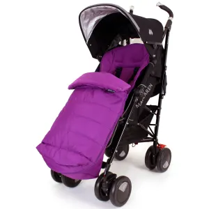 XXL Large Luxury Foot-muff And Liner For Maclaren Techno XT - Plum (Purple)